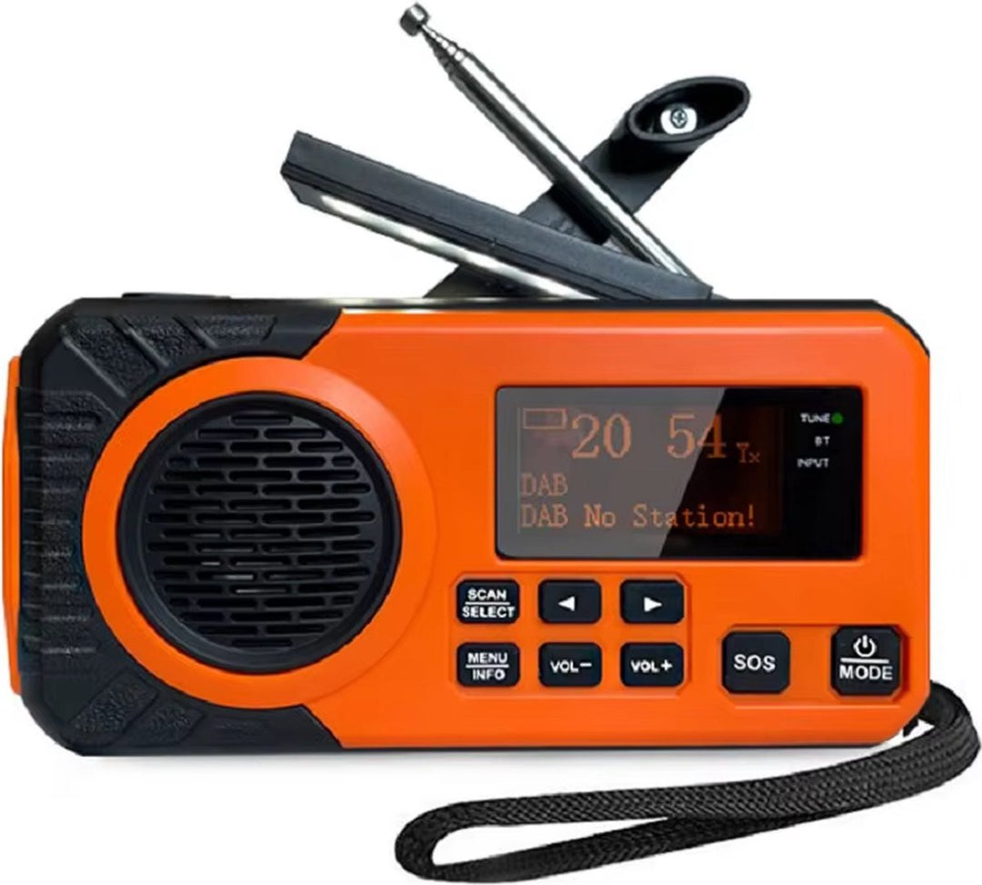 NoodNieuws - Draagbare Noodradio DAB+/FM met Zonnepaneel en Powerbank