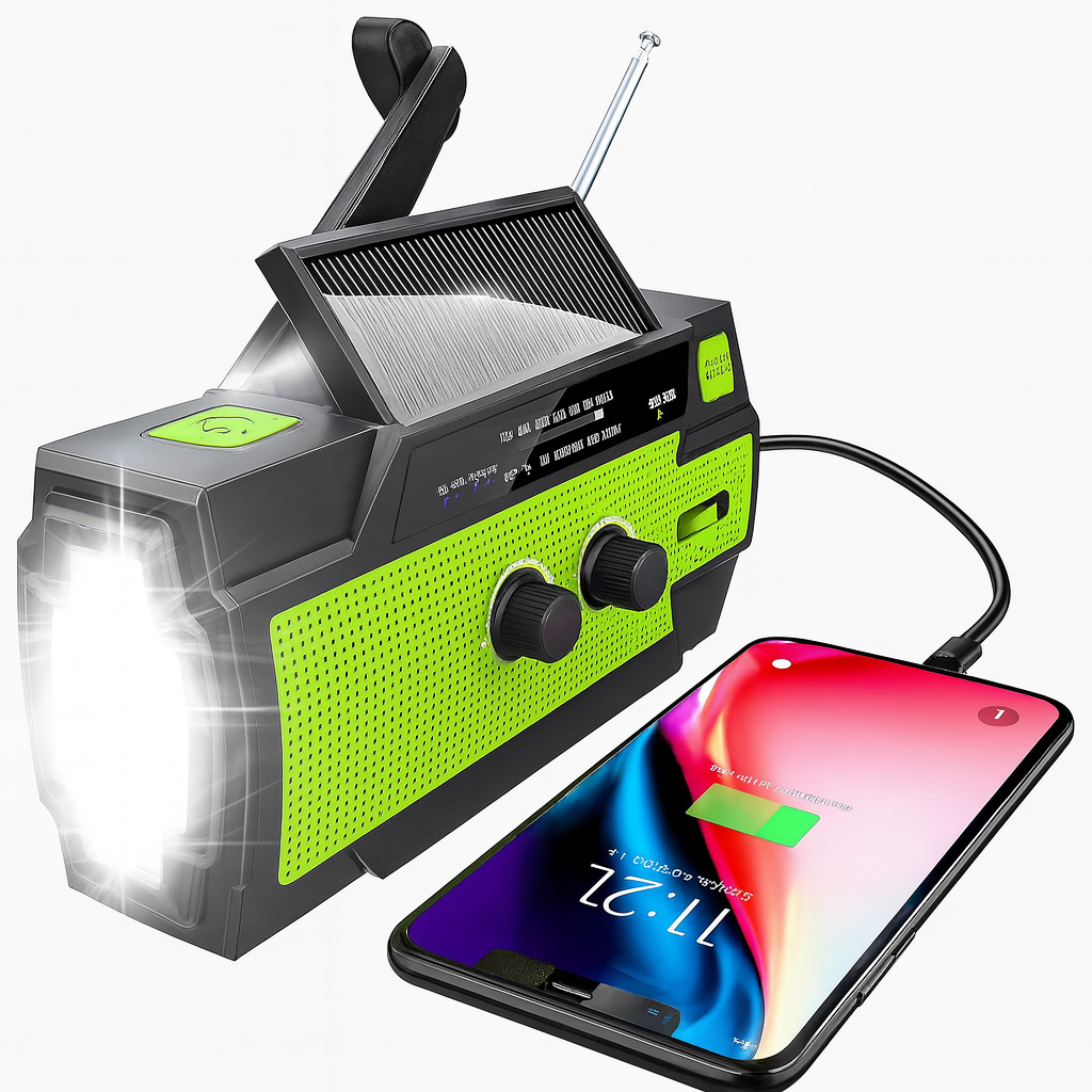 Noodradio met 4000mAh Powerbank en Zaklamp - Nieuwe Model 2024