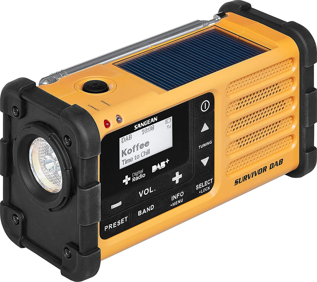 Sangean MMR-88 DAB+ Draagbare Noodradio Geel/Zwart