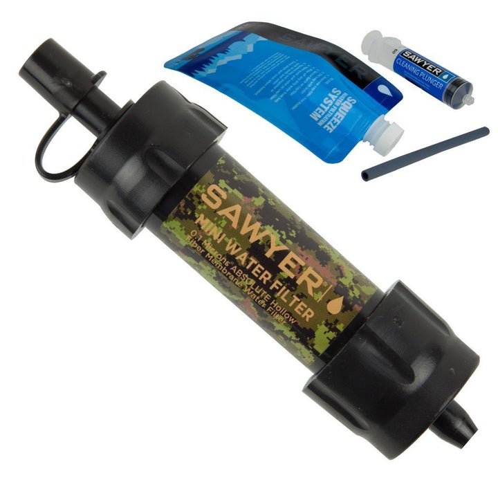 Sawyer Waterfilter mini Camo SP107 Filtert tot 380.000 liter water