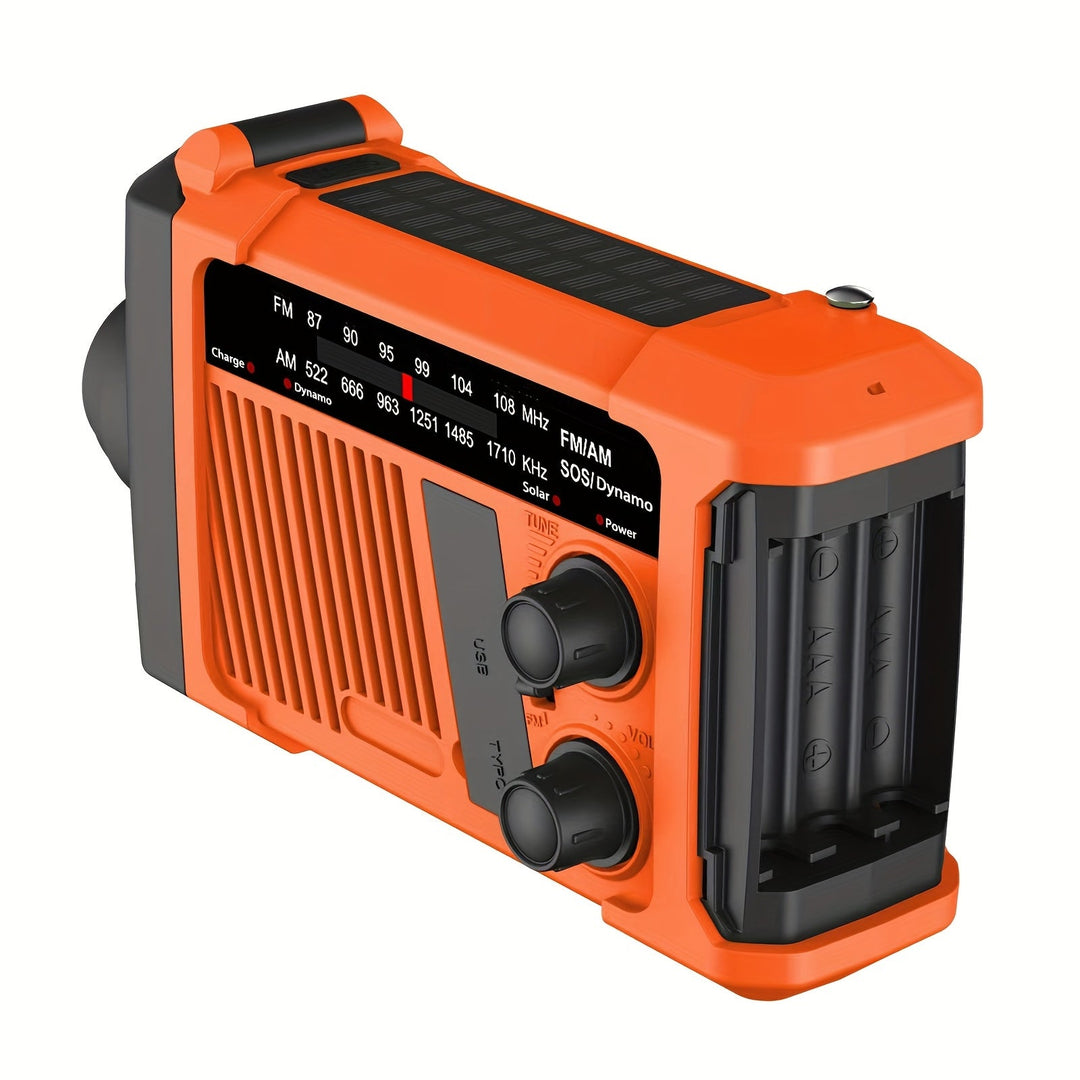 BINGXUE Solar Noodradio – 1800mAh AM/FM USB Speaker met LED-lamp & Handmatige Oplading